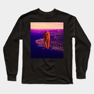 Orange Tiger walk Long Sleeve T-Shirt